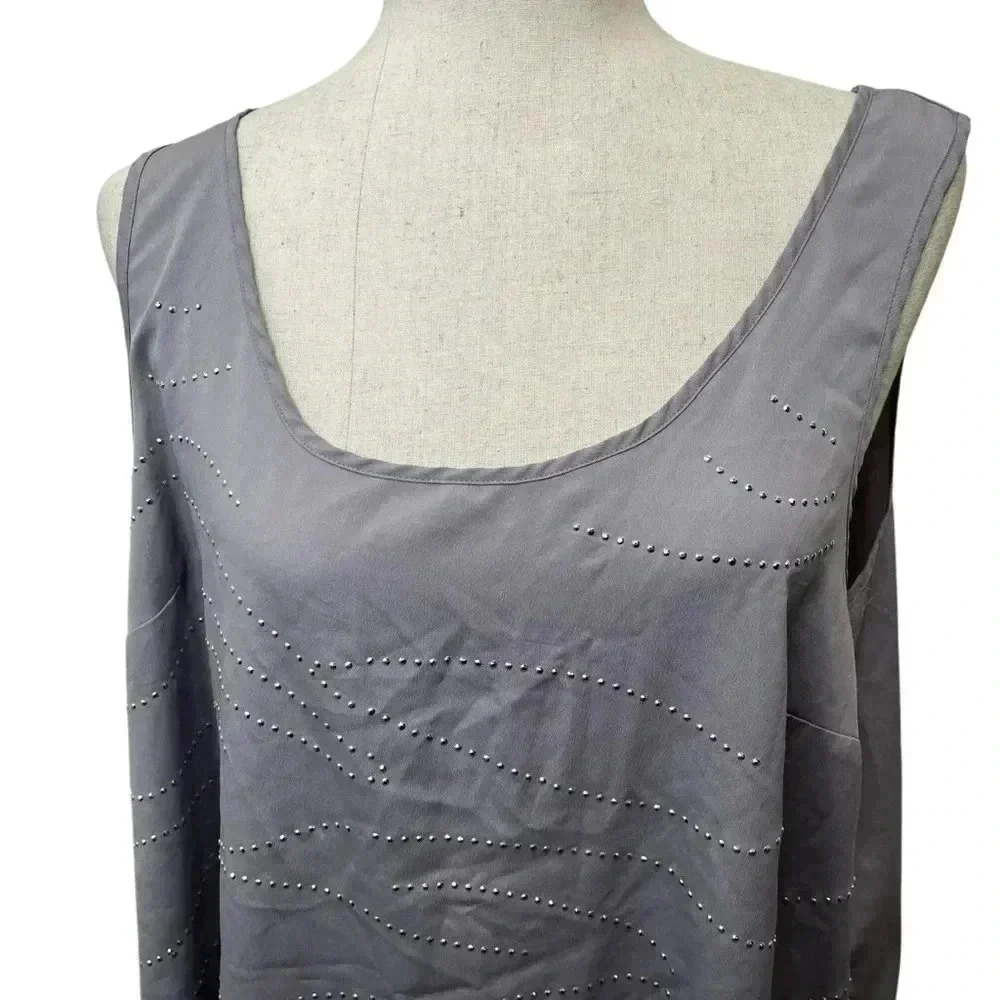 second Ella Gray studded ‎ Tank Top Women’s Sz XL sleeveless